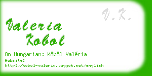 valeria kobol business card