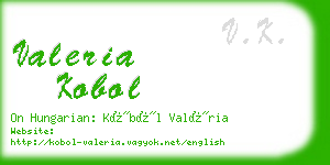 valeria kobol business card